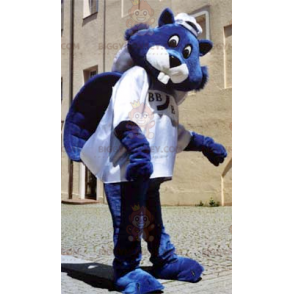 Costume de mascotte BIGGYMONKEY™ de castor bleu -