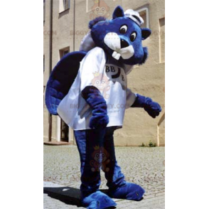 Traje de mascote de castor azul BIGGYMONKEY™ – Biggymonkey.com