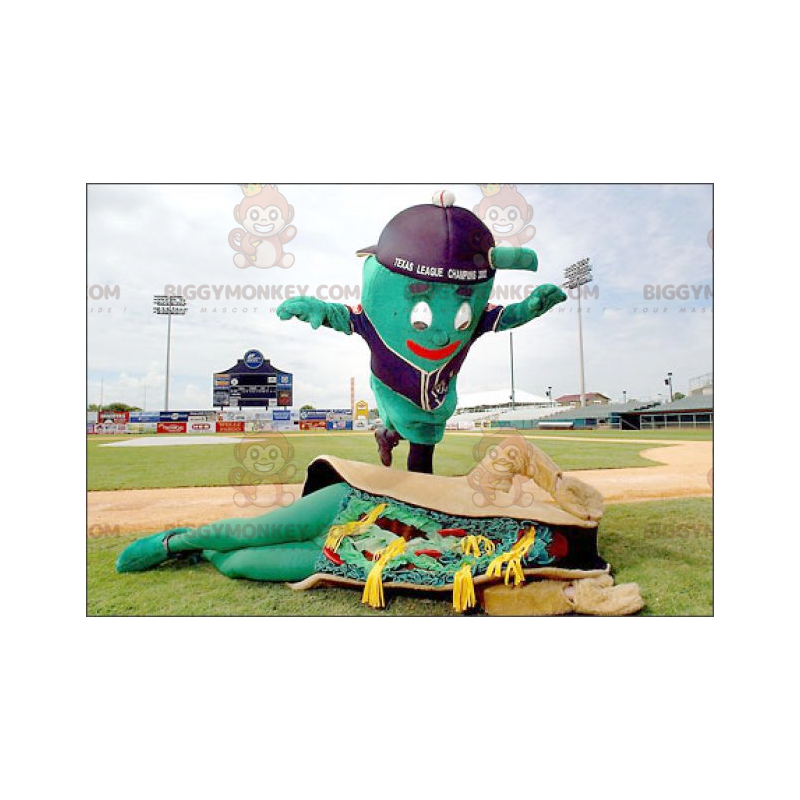 2 Maskot BIGGYMONKEY™, obrovský zelený muž a taco sendvič –