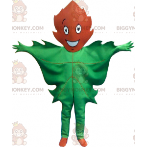 Στολή μασκότ BIGGYMONKEY™ με Giant Green and Brown Leaf -