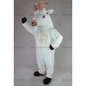 Biały kostium maskotki kozy Cabri BIGGYMONKEY™ - Biggymonkey.com