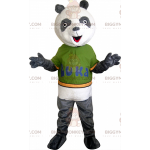 Costume da mascotte Panda BIGGYMONKEY™ grigio e bianco -