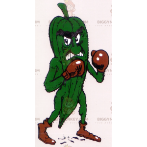 Costume da mascotte BIGGYMONKEY™ con sottaceti verde feroce con
