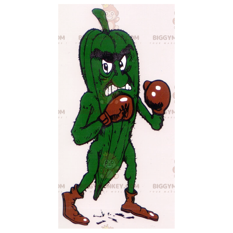 Fierce Green Pickle BIGGYMONKEY™ mascottekostuum met