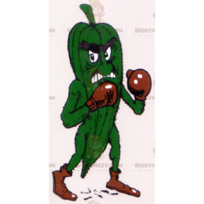 Fierce Green Pickle BIGGYMONKEY™ mascottekostuum met