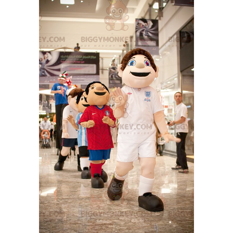 Blue Eyed Boy BIGGYMONKEY™ Mascot Costume In Sportswear –