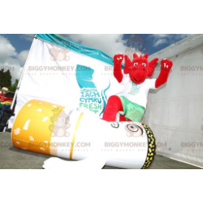 BIGGYMONKEY™ Maskotdräkt Röd Imp med klor - BiggyMonkey maskot