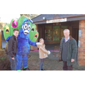 Giant Blue and Green Peacock BIGGYMONKEY™ Mascot Costume -