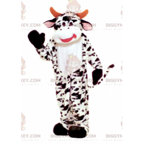 Black Spotted White Cow BIGGYMONKEY™ maskottiasu -