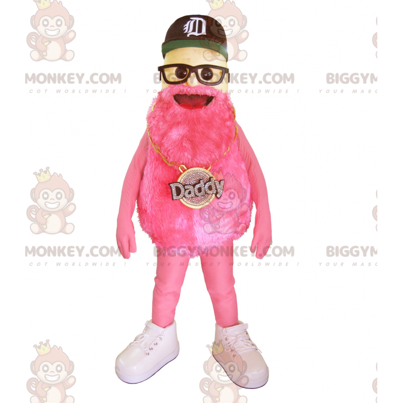 Costume da mascotte uomo barbuto BIGGYMONKEY™ del famoso