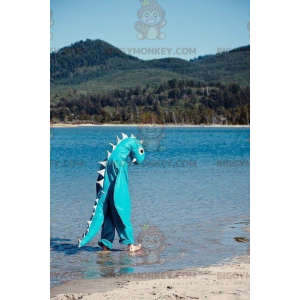 Loch Ness Monster Blue Dragon BIGGYMONKEY™ maskottiasu -