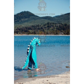 Disfraz de mascota Dragón azul monstruo del lago Ness