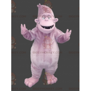 BIGGYMONKEY™ Maskottchen-Kostüm, bunter Yeti, lila Gorilla -