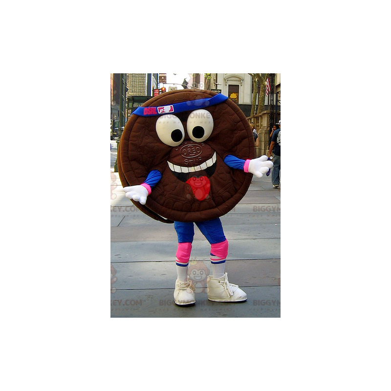 Costume da mascotte Oreo Round Chocolate Cake BIGGYMONKEY™ -