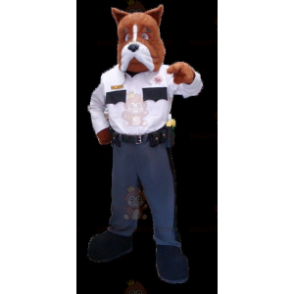 Costume de mascotte BIGGYMONKEY™ de chien marron et blanc en