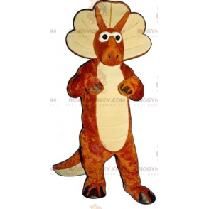 Orange og hvid dinosaur BIGGYMONKEY™ maskotkostume -