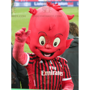 Traje de mascote Diabo Gigante Vermelho BIGGYMONKEY™ –