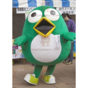 Kostium maskotka duży zabawny zielono-biały ptak BIGGYMONKEY™ -