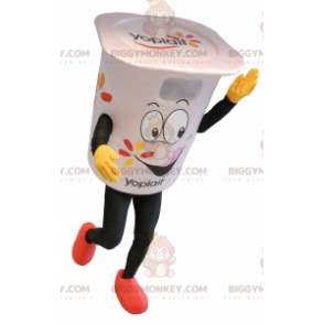 Costume da mascotte Giant White Yogurt Pot BIGGYMONKEY™ -