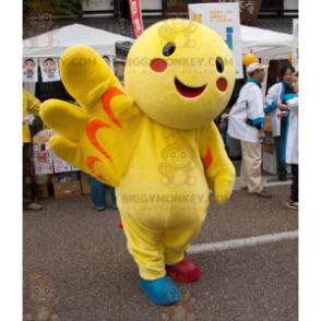 Costume de mascotte BIGGYMONKEY™ de bonhomme jaune d'oiseau