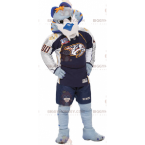 BIGGYMONKEY™ Costume da mascotte Blu Bianco Arancione Tiger