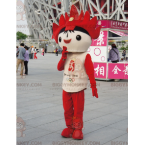 2012 Olympics Black White Red Snowman BIGGYMONKEY™ Mascot