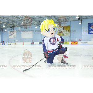 BIGGYMONKEY™ mascottekostuum blonde jongen met blauwe ogen in