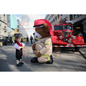 BIGGYMONKEY™ Big Brown Teddy Bear Costume da mascotte in