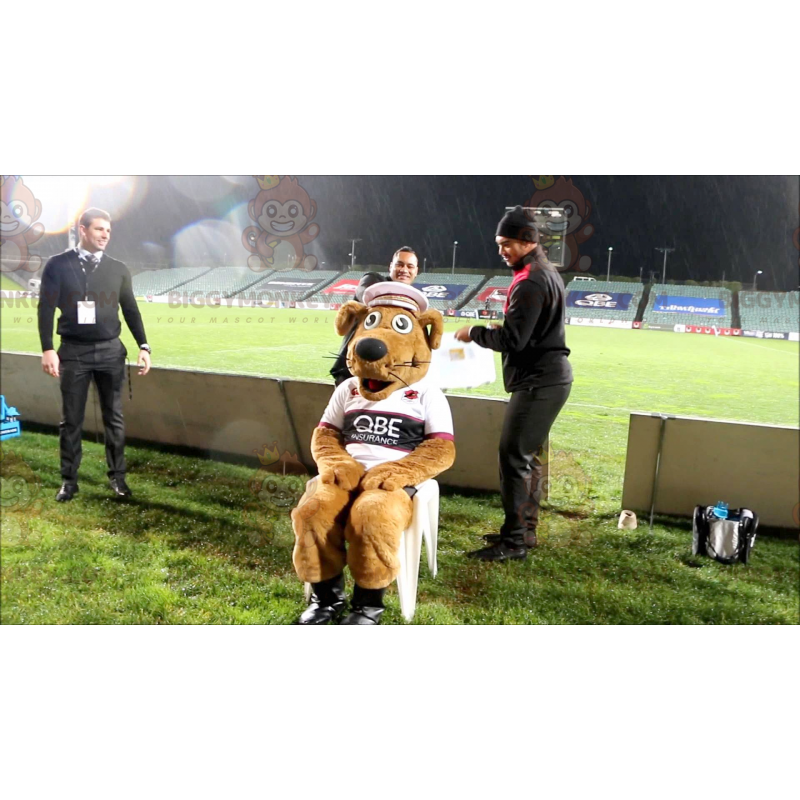 Brun hund BIGGYMONKEY™ maskotdräkt i sportkläder - BiggyMonkey