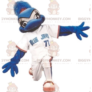 Costume de mascotte BIGGYMONKEY™ d'oiseau bleu de geai bleu en