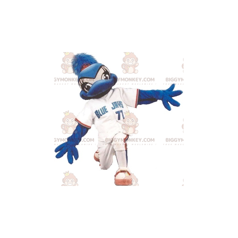 Kostým s maskotem BIGGYMONKEY™ Blue Jay Bluebird ve sportovním