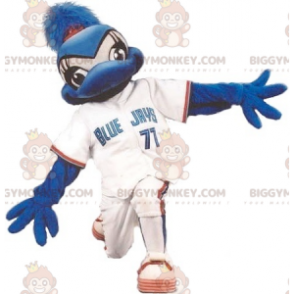 Costume de mascotte BIGGYMONKEY™ d'oiseau bleu de geai bleu en