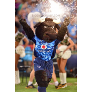 Στολή BIGGYMONKEY™ Brown Bull Buffalo Mascot με αθλητικά ρούχα