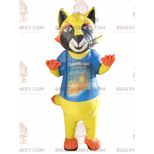 Costume de mascotte BIGGYMONKEY™ de chat coloré -