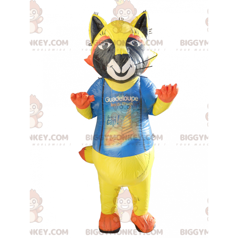 Costume de mascotte BIGGYMONKEY™ de chat coloré -