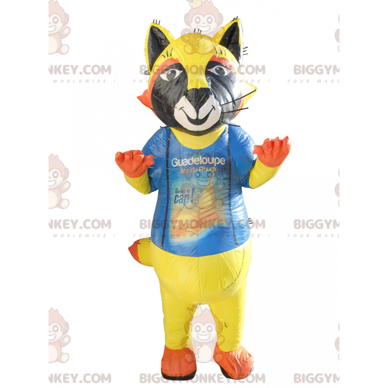 Kleurrijk BIGGYMONKEY™-mascottekostuum voor katten -