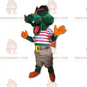 Costume de mascotte BIGGYMONKEY™ de joli crocodile habillé en