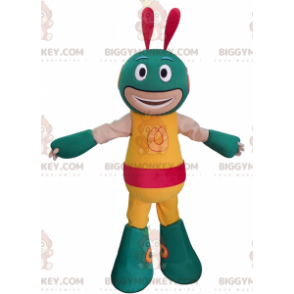 Alien grön och gul robot BIGGYMONKEY™ maskotdräkt - BiggyMonkey