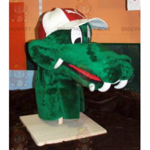 Groene krokodillenkop BIGGYMONKEY™ mascottekostuum -