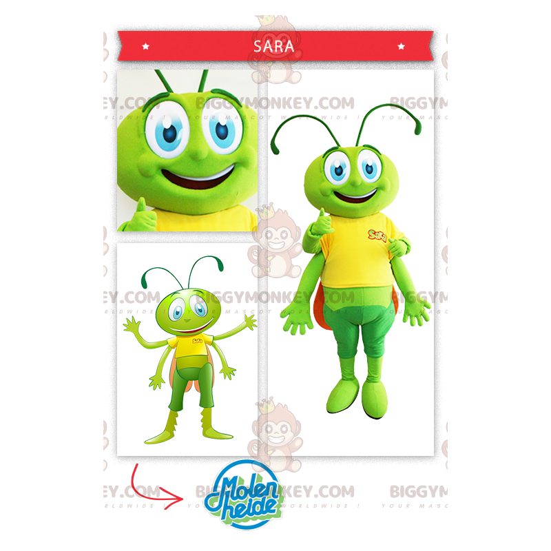 Costume da mascotte Locusta Cavalletta verde BIGGYMONKEY™ -