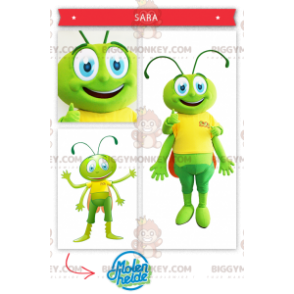 Costume da mascotte Locusta Cavalletta verde BIGGYMONKEY™ -