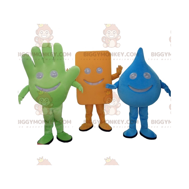 Set of 3 BIGGYMONKEY™s mascots in different shapes –