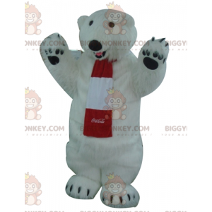 Costume de mascotte BIGGYMONKEY™ d'ours polaire blanc tout