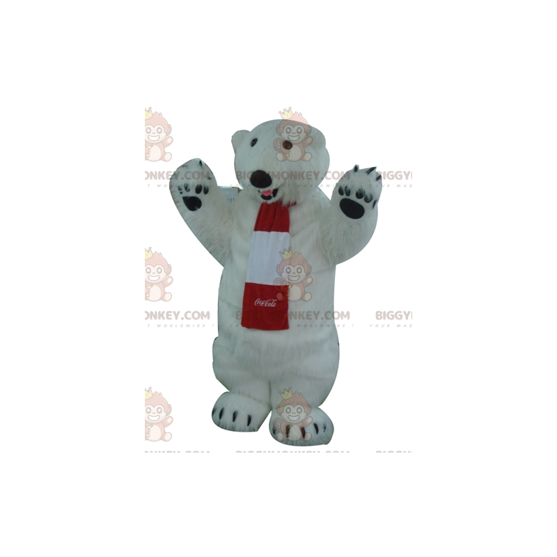 Cały włochaty biały niedźwiedź polarny Kostium maskotki