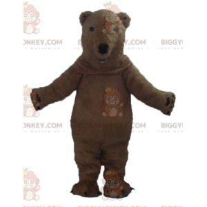 Traje de mascote BIGGYMONKEY™ de urso pardo muito bonito e