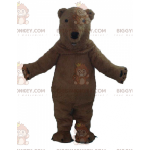 Traje de mascote BIGGYMONKEY™ de urso pardo muito bonito e