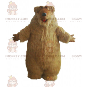 BIGGYMONKEY™ Mascot Costume Yellow Bear With Long Hair -