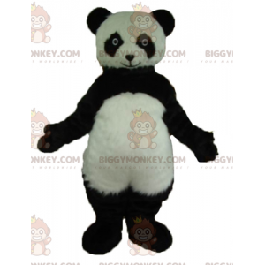 Costume de mascotte BIGGYMONKEY™ de panda noir et blanc très