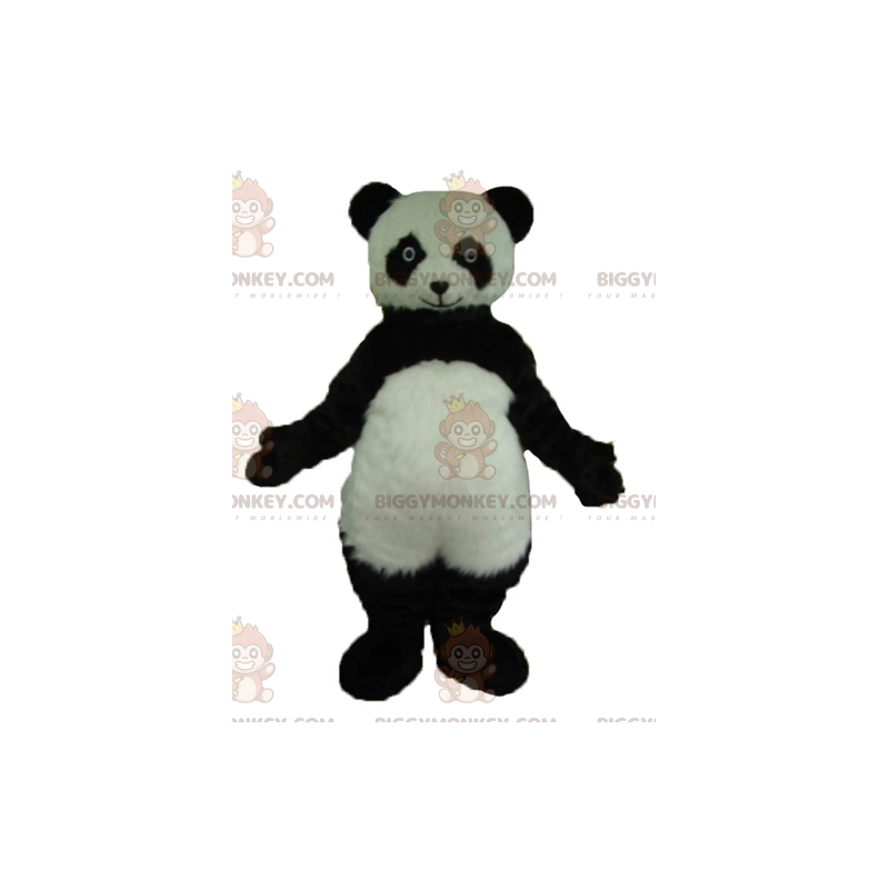 Zeer realistisch zwart-witte panda BIGGYMONKEY™ mascottekostuum