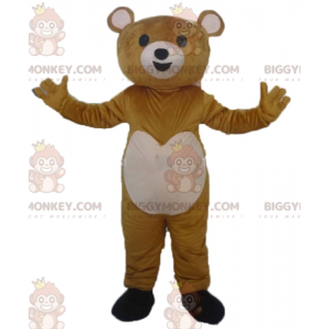 Very Affectionate Brown and Pink Teddy Bear BIGGYMONKEY™ Mascot
